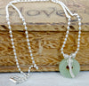Wire Wrapped Aventurine Necklace Gift for Her, Gemstone Donut Necklace - Arkayscreations