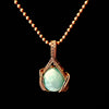 Aventurine Necklace, Wire Wrapped Gemstone Jewelry - Arkayscreations