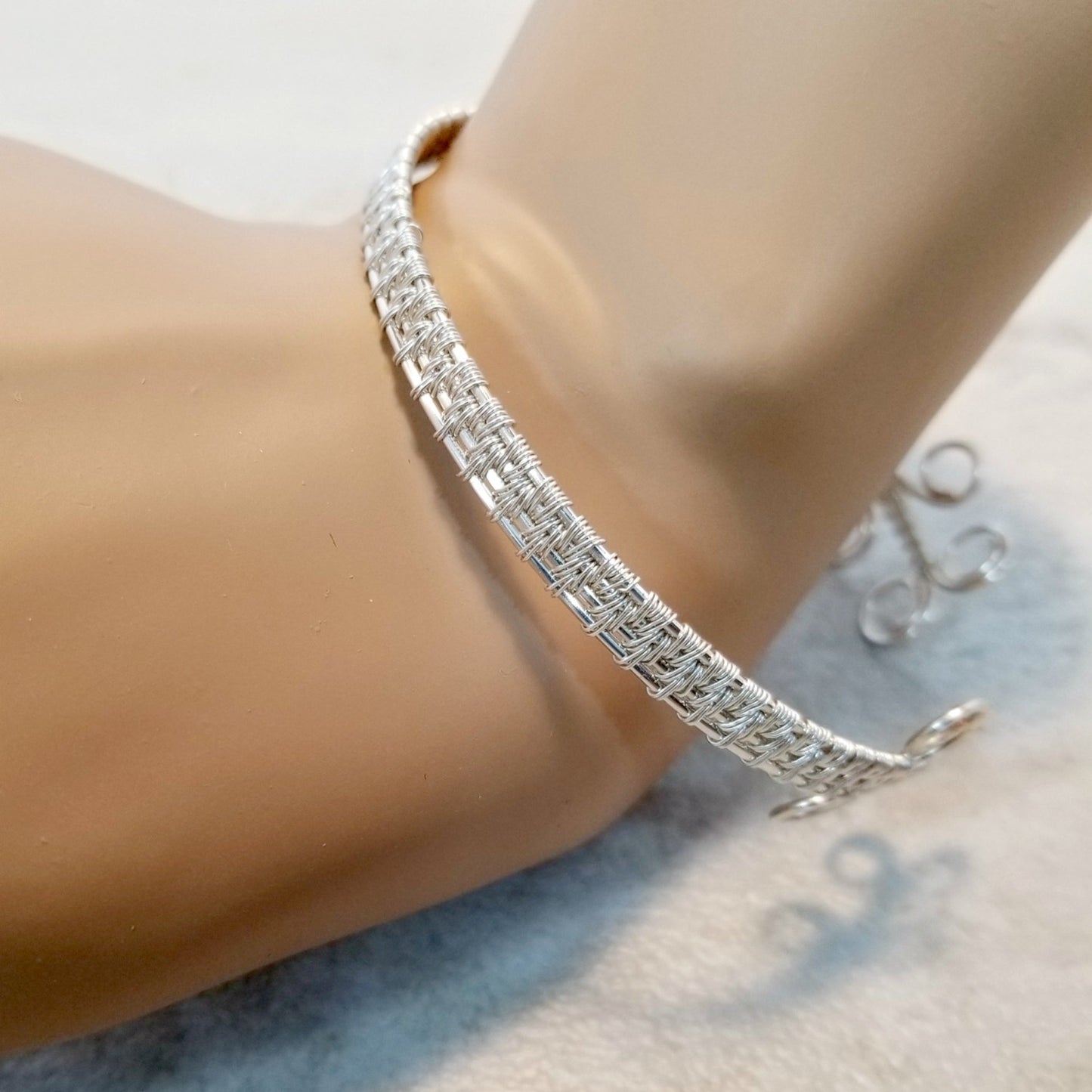 Wire Bangle, Wire Wrap Bracelet, Boho Jewelry