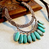 Bohemian Necklace, Boho Style Wire Wrap Jewelry - Arkayscreations