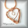 Wire Wrapped Copper Heart Pendant, Heart Jewelry, Sweetheart Gift - Arkayscreations