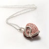 Wire Wrapped Heart Necklace, Heart Jewelry, Sweetheart Gift - Arkayscreations