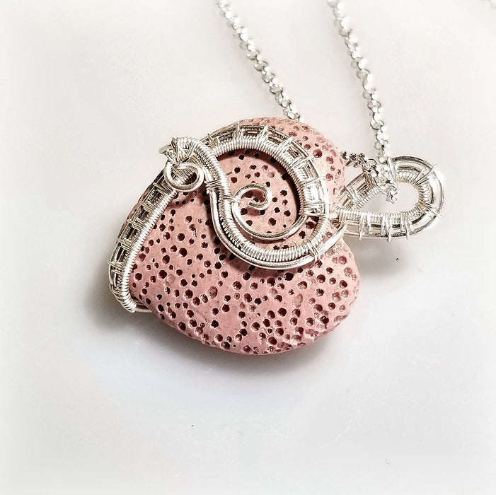 Wire Wrapped Heart Necklace, Heart Jewelry, Sweetheart Gift - Arkayscreations