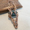 Wire Wrapped Long Pendant, Agate Statement Necklace - Arkayscreations