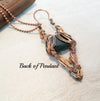 Wire Wrapped Long Pendant, Agate Statement Necklace - Arkayscreations