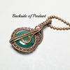 Wire Wrapped Stone Necklace, Green Gemstone Jewelry - Arkayscreations