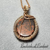Wire Weave Mahogany Obsidian Pendant Necklace ~ Arkayscreations