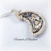 Wire Wrapped Abalone Moon Pendant - Arkayscreations