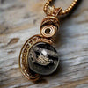 Wire Wrapped Etched Stone Dragon Necklace ~ Arkayscreations
