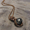 Wire Wrapped Etched Stone Dragon Necklace ~ Arkayscreations