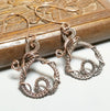 Wrapped Wire Dangle Earrings,  Wire Jewelry - Arkayscreations